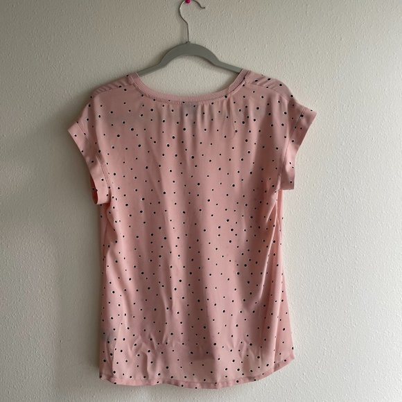 Worthington by Macy's XS Pink Polka Dot Blouse - Picture 2 of 2